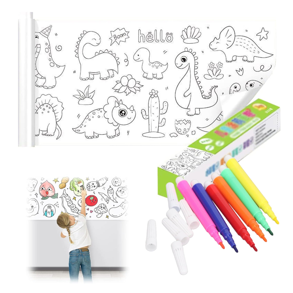 Rollo de Dibujo para Niños 3 Metros