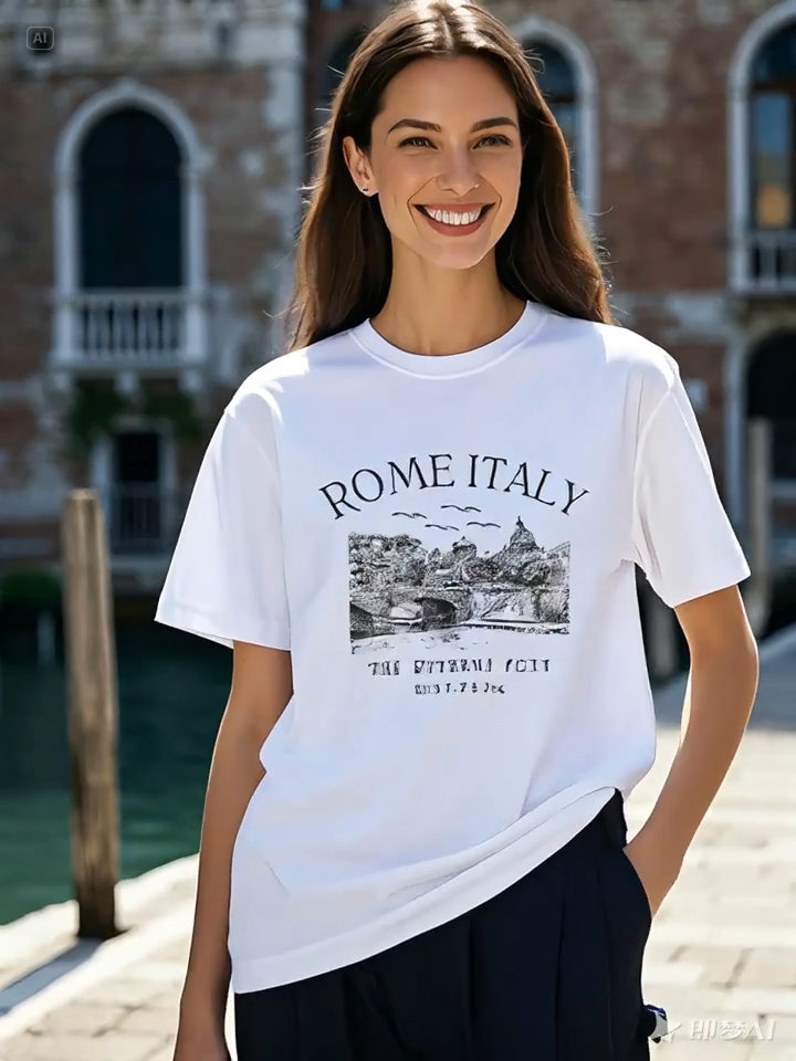 Camiseta Estampado Roma