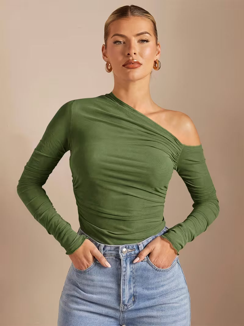 Blusa Hombros Descubiertos con Mangas