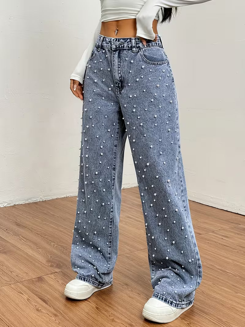 Jeans con Perlas