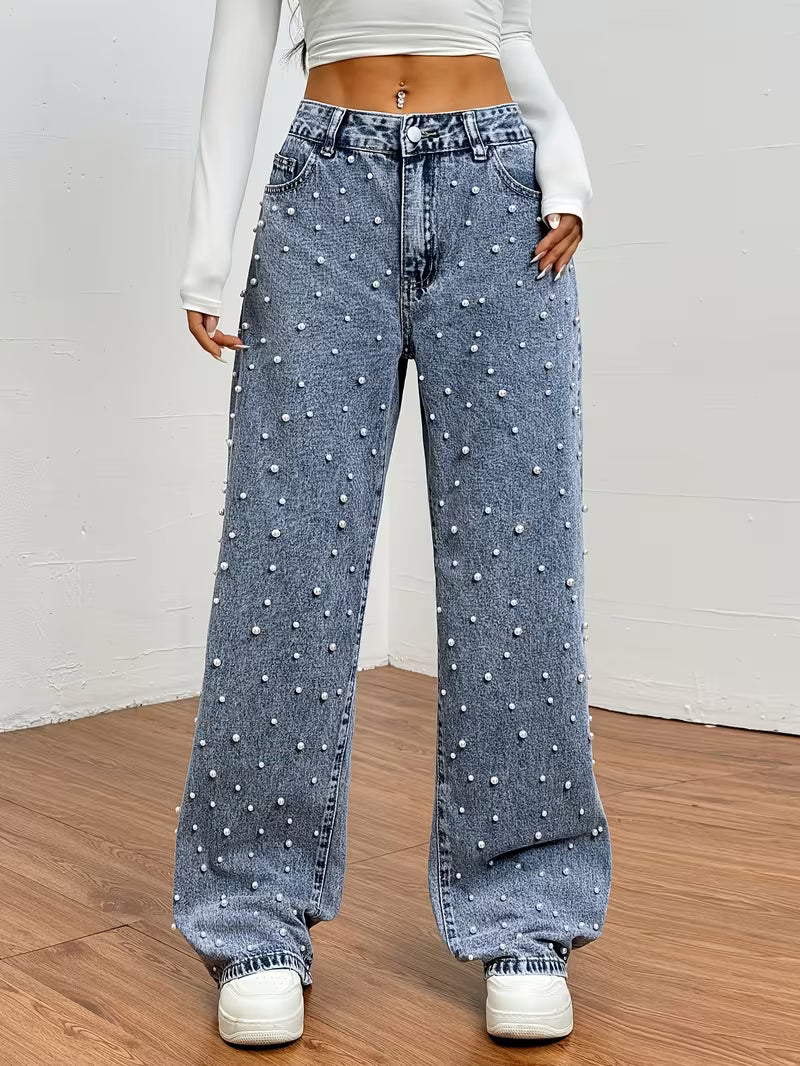 Jeans con Perlas