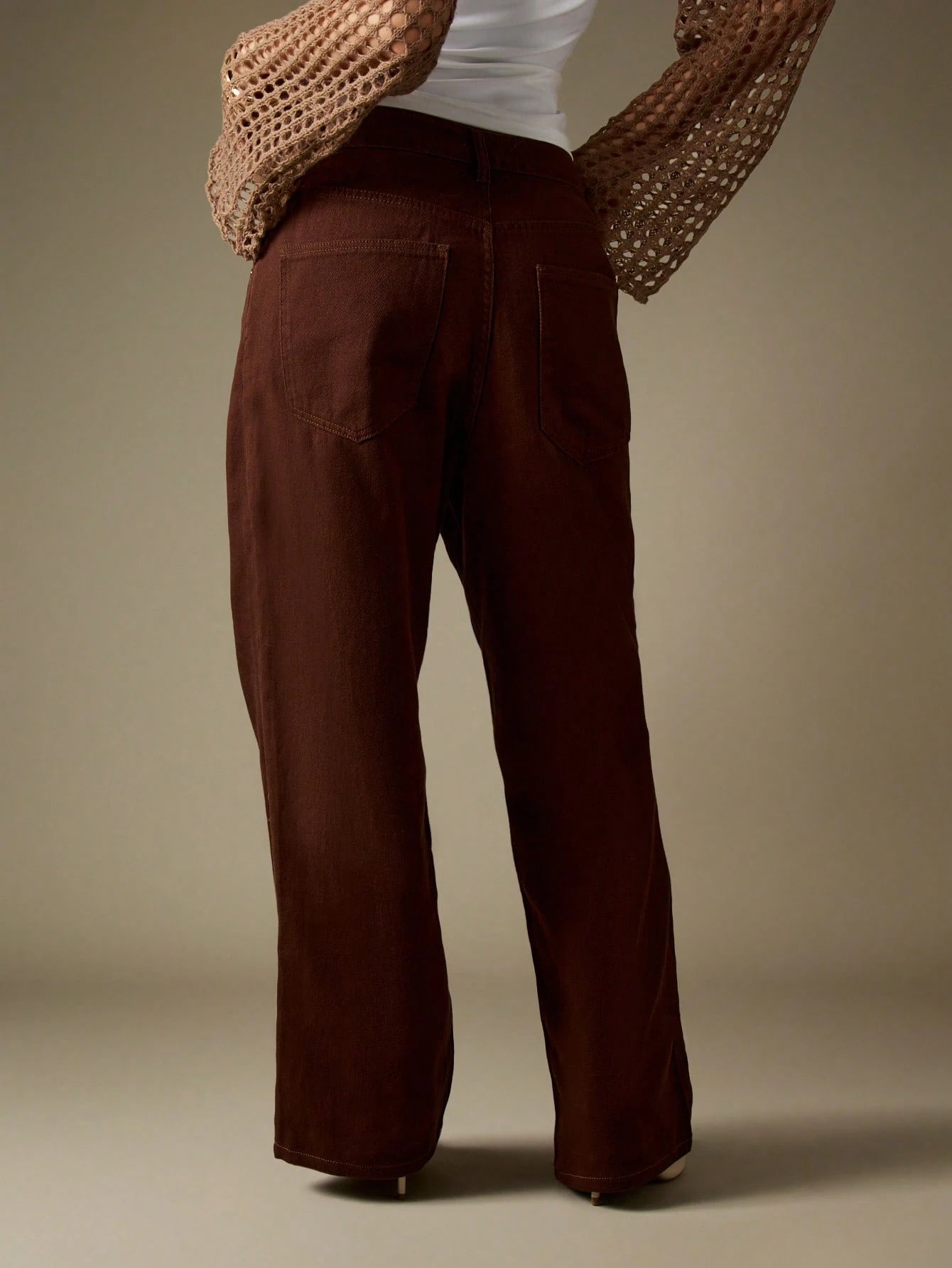 Jeans de pierna ancha y cintura alta vintage