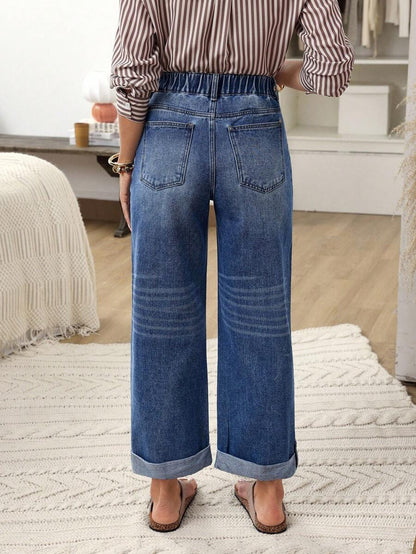 Jeans rectos y sueltos de uso casual