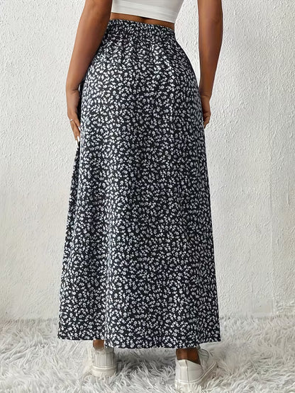 Falda Estampada Negra
