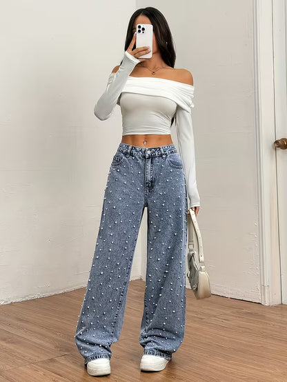 Jeans con Perlas