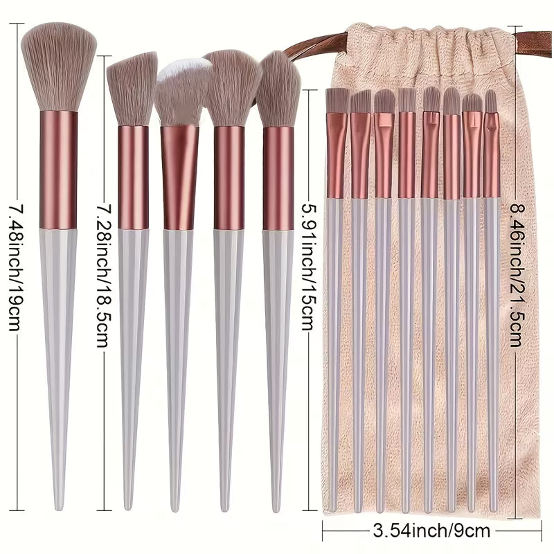 Conjunto completo de 13 brochas de maquillaje profesionales