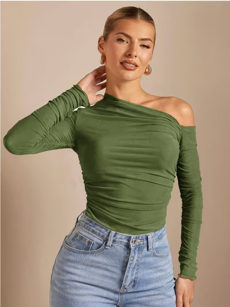 Blusa Hombros Descubiertos con Mangas