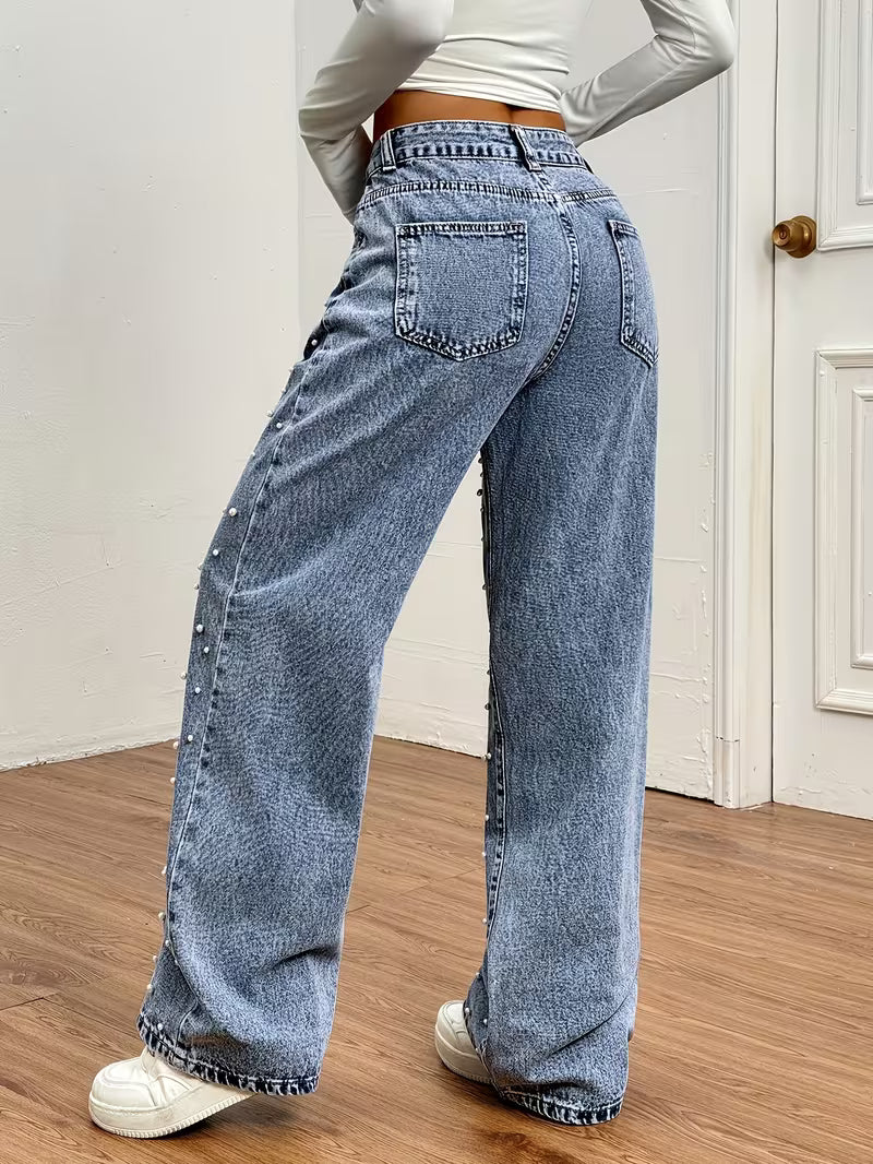 Jeans con Perlas
