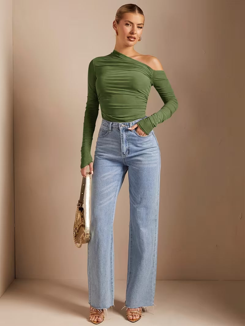 Blusa Hombros Descubiertos con Mangas