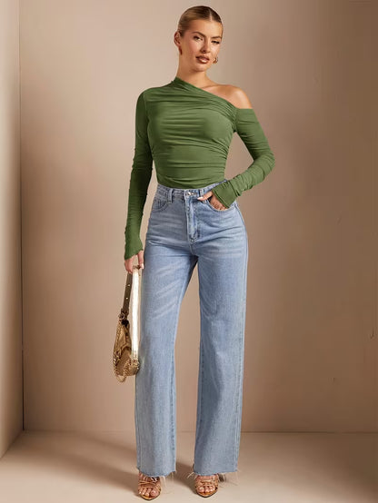 Blusa Hombros Descubiertos con Mangas