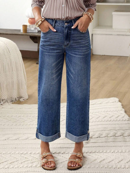 Jeans rectos y sueltos de uso casual