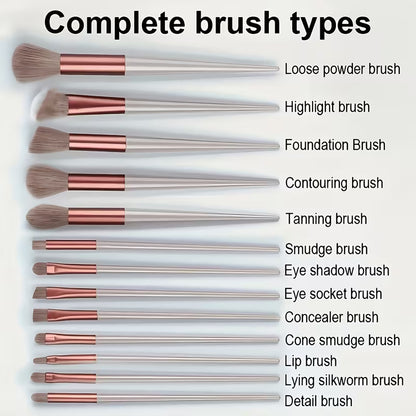 Conjunto completo de 13 brochas de maquillaje profesionales