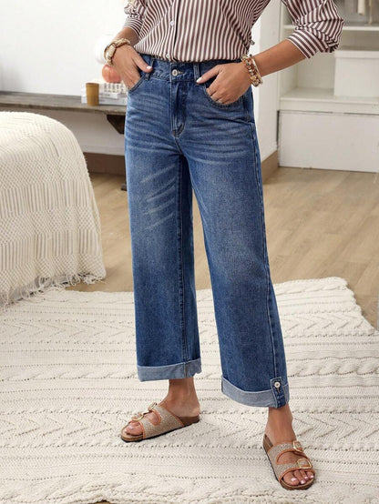 Jeans rectos y sueltos de uso casual