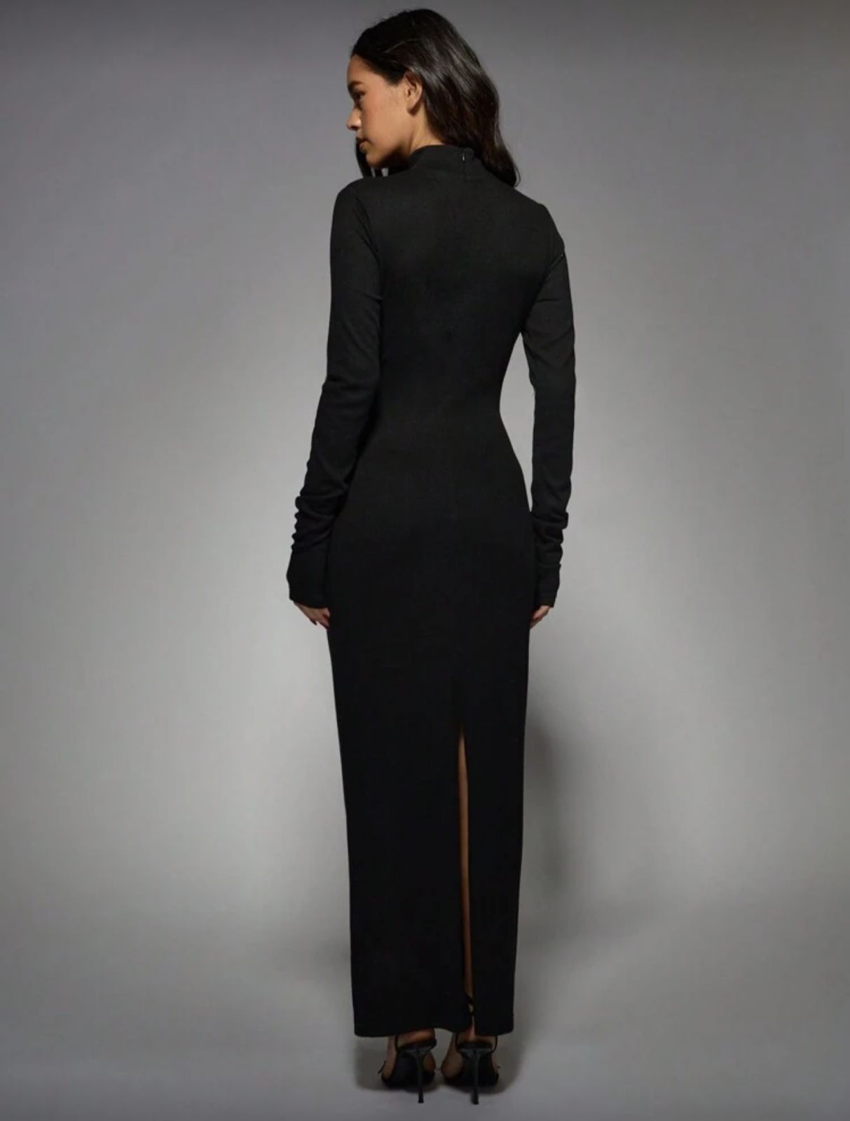 Vestido largo elegante negro