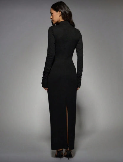 Vestido largo elegante negro