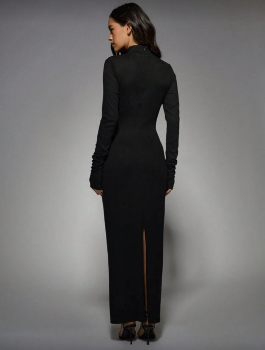 Vestido largo elegante negro