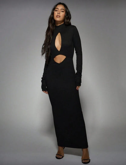 Vestido largo elegante negro