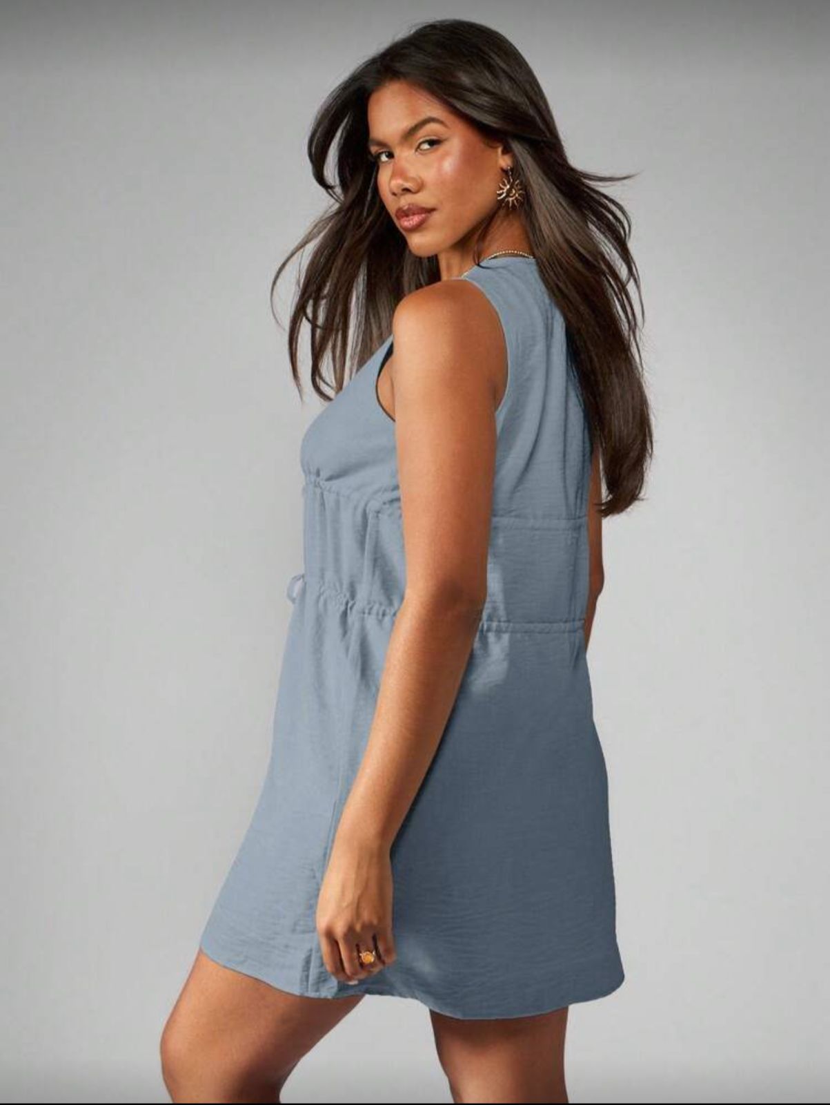 Vestido de jean azul claro