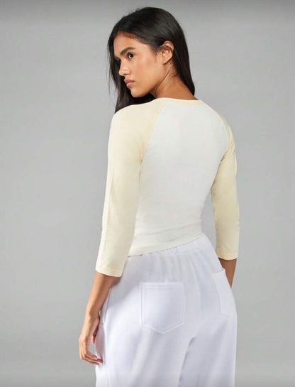 Blusa blanca manga larga