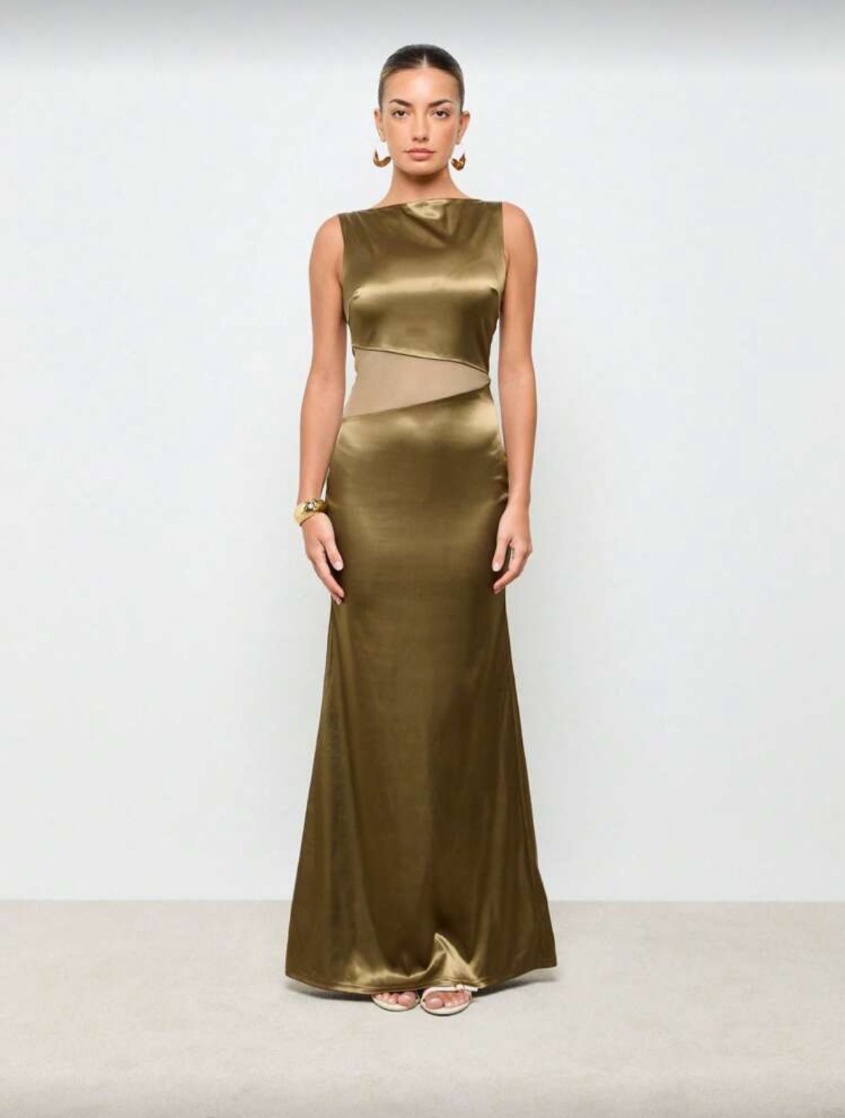Vestido de noche elegante verde