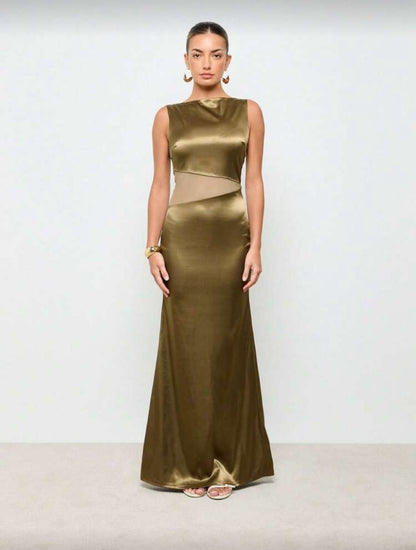 Vestido de noche elegante verde