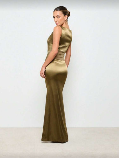 Vestido de noche elegante verde