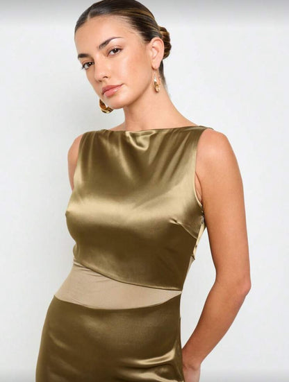 Vestido de noche elegante verde