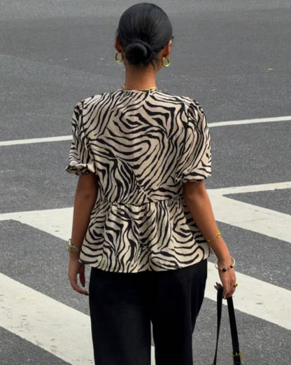 Blusa Estampado de Cebra