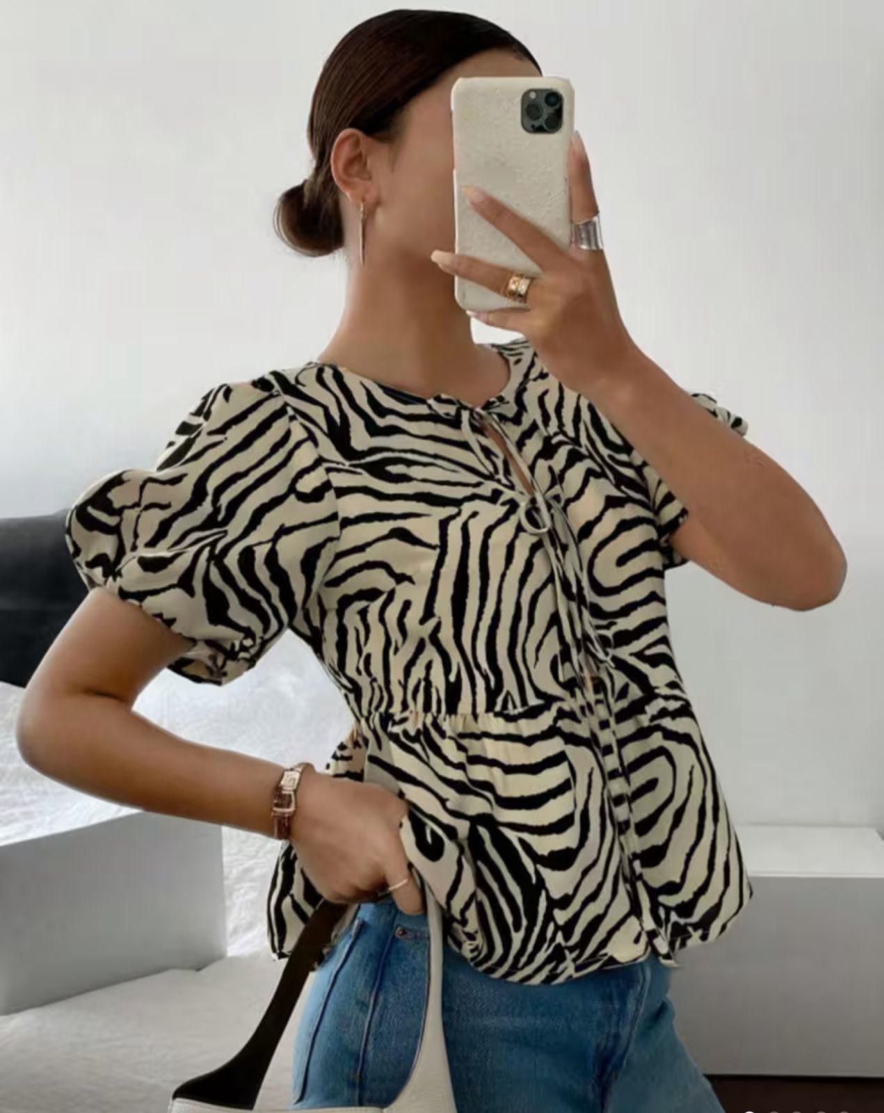 Blusa Estampado de Cebra