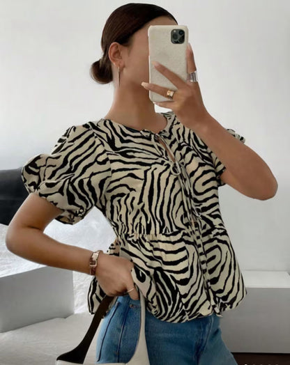 Blusa Estampado de Cebra