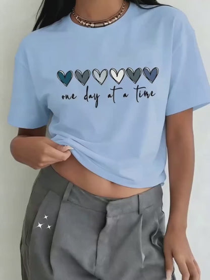 Camiseta Estampado Corazones