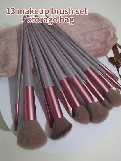 Conjunto completo de 13 brochas de maquillaje profesionales